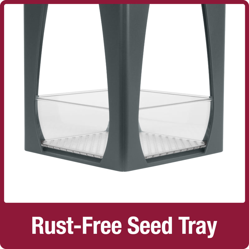 Load image into Gallery viewer, Dine-in Hanging Plastic Fly Through Bird Feeder - Grey

