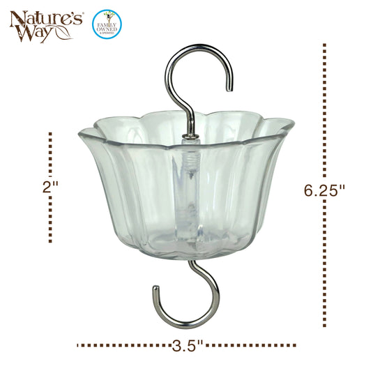 Clear Hummingbird Feeder Ant Moat