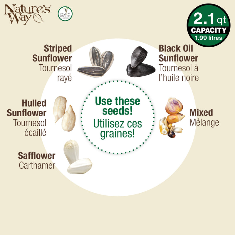 Load image into Gallery viewer, Large Plastic Tube Bird Feeder - Black
