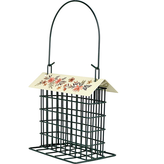 Decorative Suet Cage Bird Feeder - Single Cake
