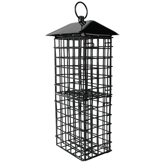 Suet Cage Bird Feeder w/ Roof - Four Cake