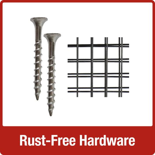 rust free hardware screws and mesh cage