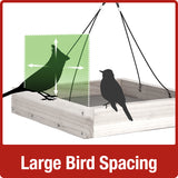 Large bird spacing for Nature's Way cedar Hanging Platform bird Feeder