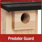 predator guard on the Nature's Way Bluebird Box House with Viewing Window