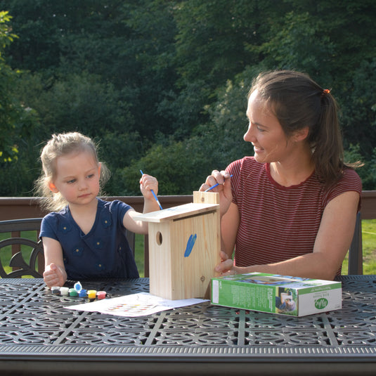 mother and child painting My First Bird House w/ Viewing Window