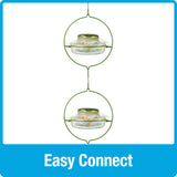 Decorative Glass Top-Fill Hummingbird Feeder - Gardenia Bouquet (Model# DTHF2)