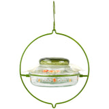 Decorative Glass Top-Fill Hummingbird Feeder - Gardenia Bouquet (Model# DTHF2)