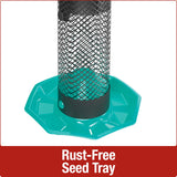Rust-free seed tray on nature's way Funnel Flip-Top Mesh Sunflower Feeder