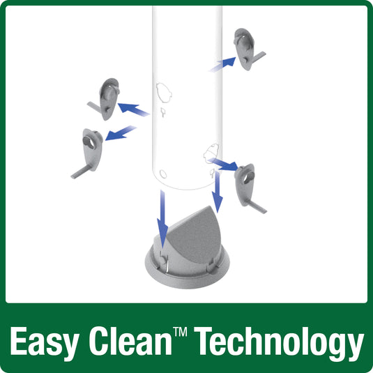all parts removable for easy cleaning on the Nature's Way Deluxe Easy Clean Tube Feeder