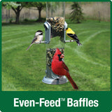 even feed baffles on the Deluxe Easy Clean Tube Feeder