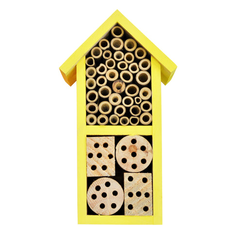 Better Gardens Dual-Chamber Beneficial Insect House in yellow