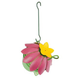 Nature's Way So Real Single Flower Hummingbird Feeder - Pink on whute background
