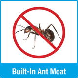 built-in ant moat on the Nature's Way Traditional Gravity Hummingbird Feeder