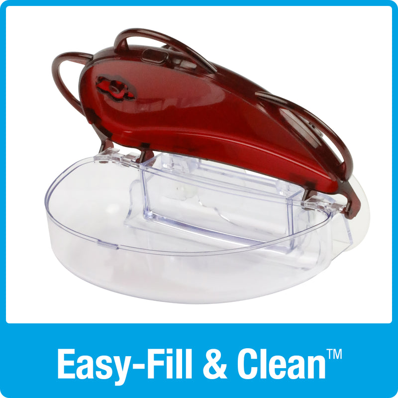 Load image into Gallery viewer, lid lifts open for easy filling and cleaning without removing suction cups on Nature&#39;s Way Traditional Window Hummingbird Feeder
