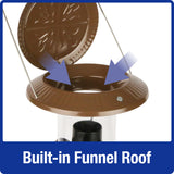 Wide Deluxe Funnel Flip-Top Tube Feeder (Model# WMFFB-19)