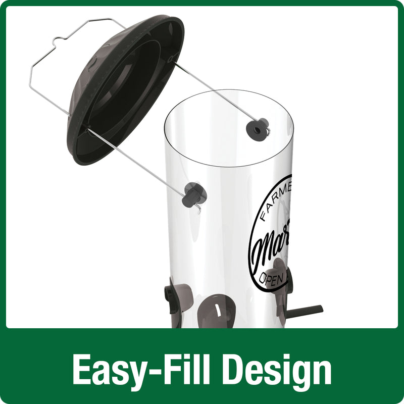 Load image into Gallery viewer, lid lifts off for easy filling on the nature&#39;s way Farmhouse Easy Clean Feeder
