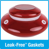 leak free gaskets on the nature's way Modern Hummingbird Feeder - Solid Red