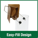 lid lifts off for easy filling on the Nature's Way Wide Deluxe Easy Clean Tube Feeder