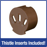 thistle inserts included on the Wide Deluxe Funnel Flip-Top Tube Feeder (Model# WMFFB-19)