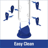 all parts removable for easy cleaning on the Nature's Way Wide Funnel Flip-Top Tube Feeder