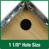 1 1/8 inch hole size detracts predators on the wild wings Decorative Weathered Wren House