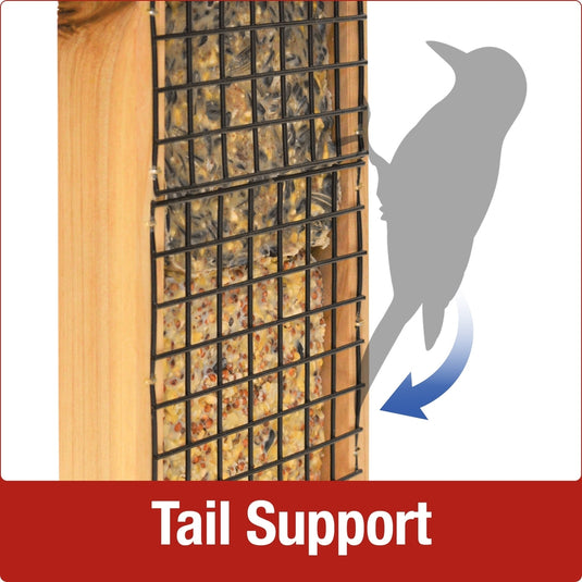 tail support on the nature's way Double Suet Tail Prop Feeder