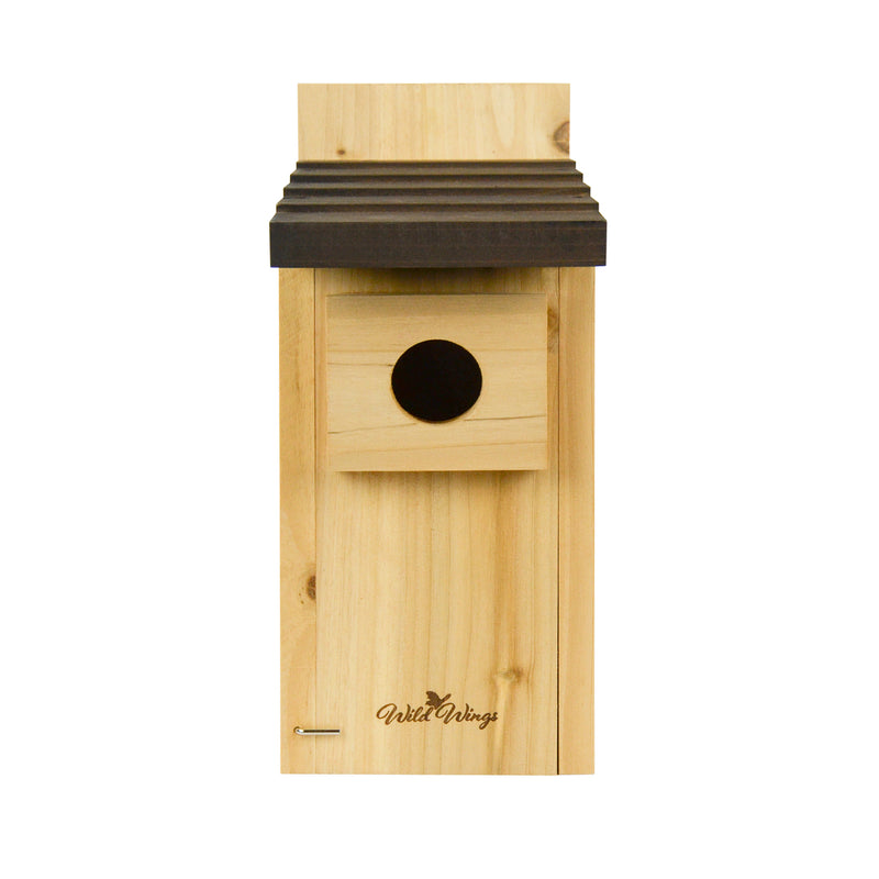Load image into Gallery viewer, front view of Wild Wings Bluebird Box House
