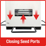 closing seed ports on the Squirrel Shield Lantern Feeder