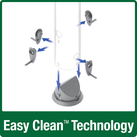 all parts removable for easy cleaning on the wild wings Farmhouse Deluxe Easy Clean Feeder