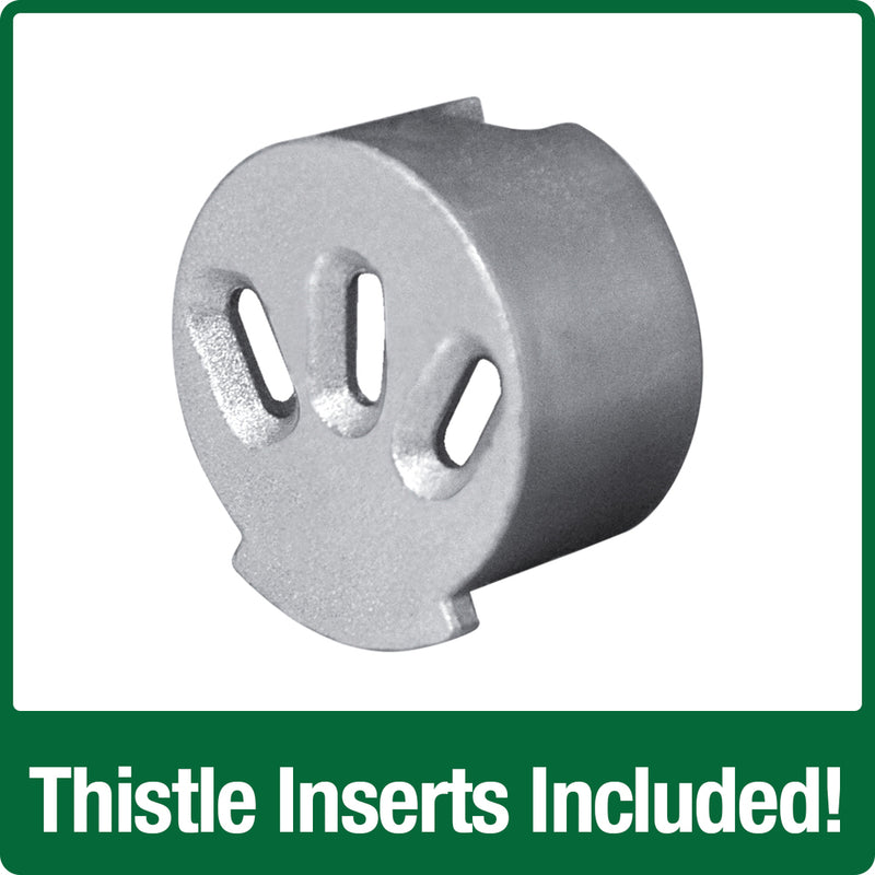 Load image into Gallery viewer, thistle inserts included on the wild wings Farmhouse Deluxe Easy Clean Feeder
